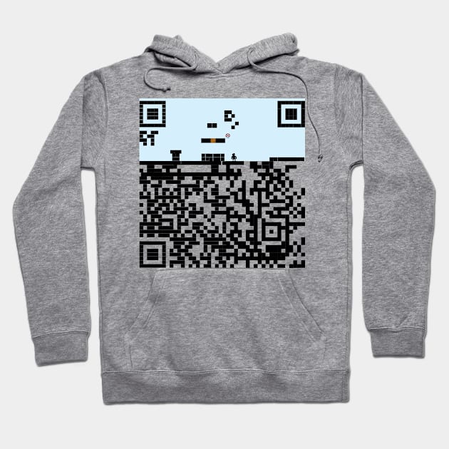 Super QR Code Bros Hoodie by downsign